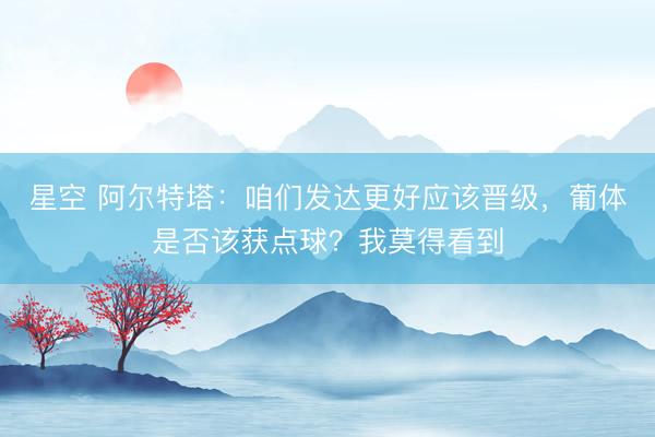 星空 阿尔特塔：咱们发达更好应该晋级，葡体是否该获点球？我莫得看到